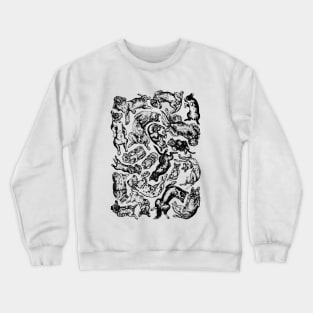 'Bellys Up' Cute Dog Breed Jigsaw Crewneck Sweatshirt